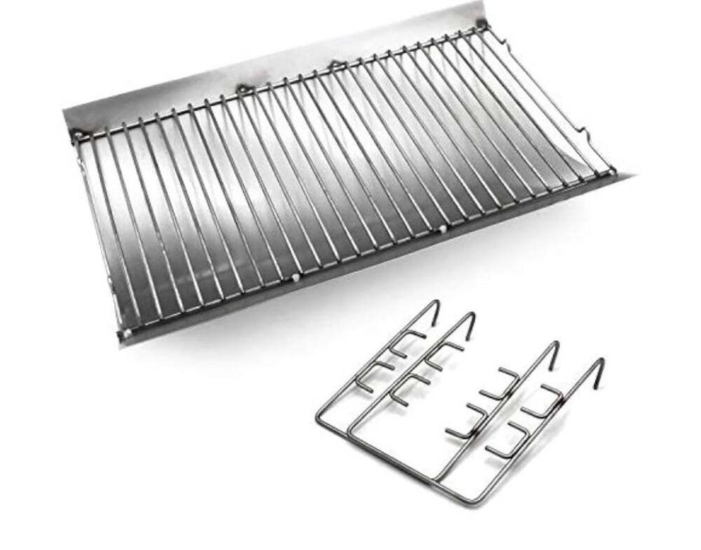 Hongso APC508 Porcelain Steel Ash Pan with Wire Grate for Char Griller 2121 2222